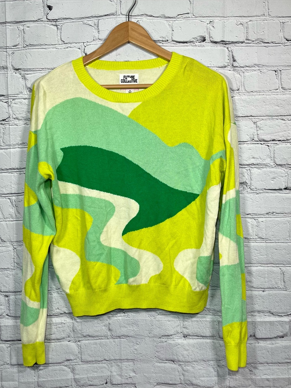 Future Collective Alani Noelle Abstract Crewneck Sweater Womens Size Medium